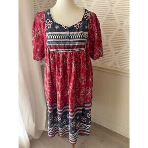 Only Necessities Women’s Large Mixed Print Lounger House Dress